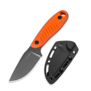 Kizer Hare Fixed Blade Knife with Sheath 3.14" D2 Steel Blade EDC Fixed Blade Hunting Knife with Orange G10 Handle Small Bushcraft Survival Knife Outdoor Camping Knife for Men Women 1077A1