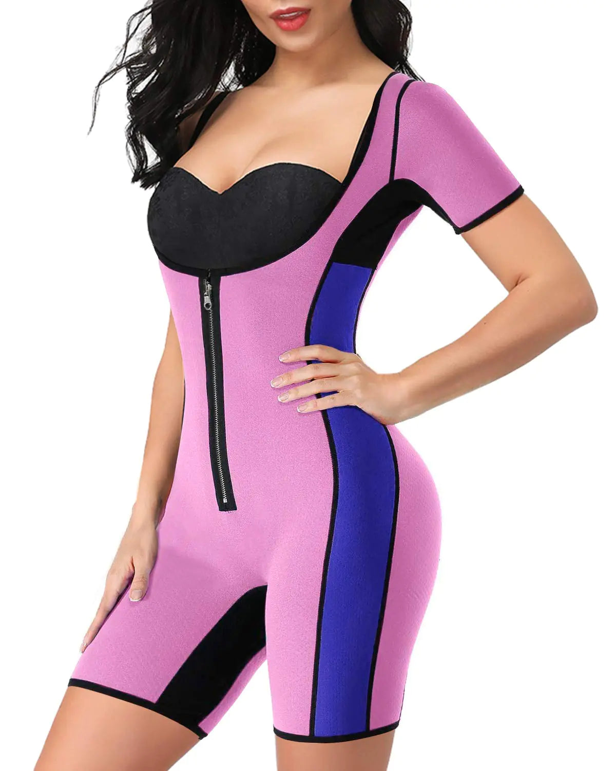 RIBIKA Sauna Suit for Women Weight Loss Sweat Tank Top Shaper Zipper waist trainer vest Belly Fat Full Body Control