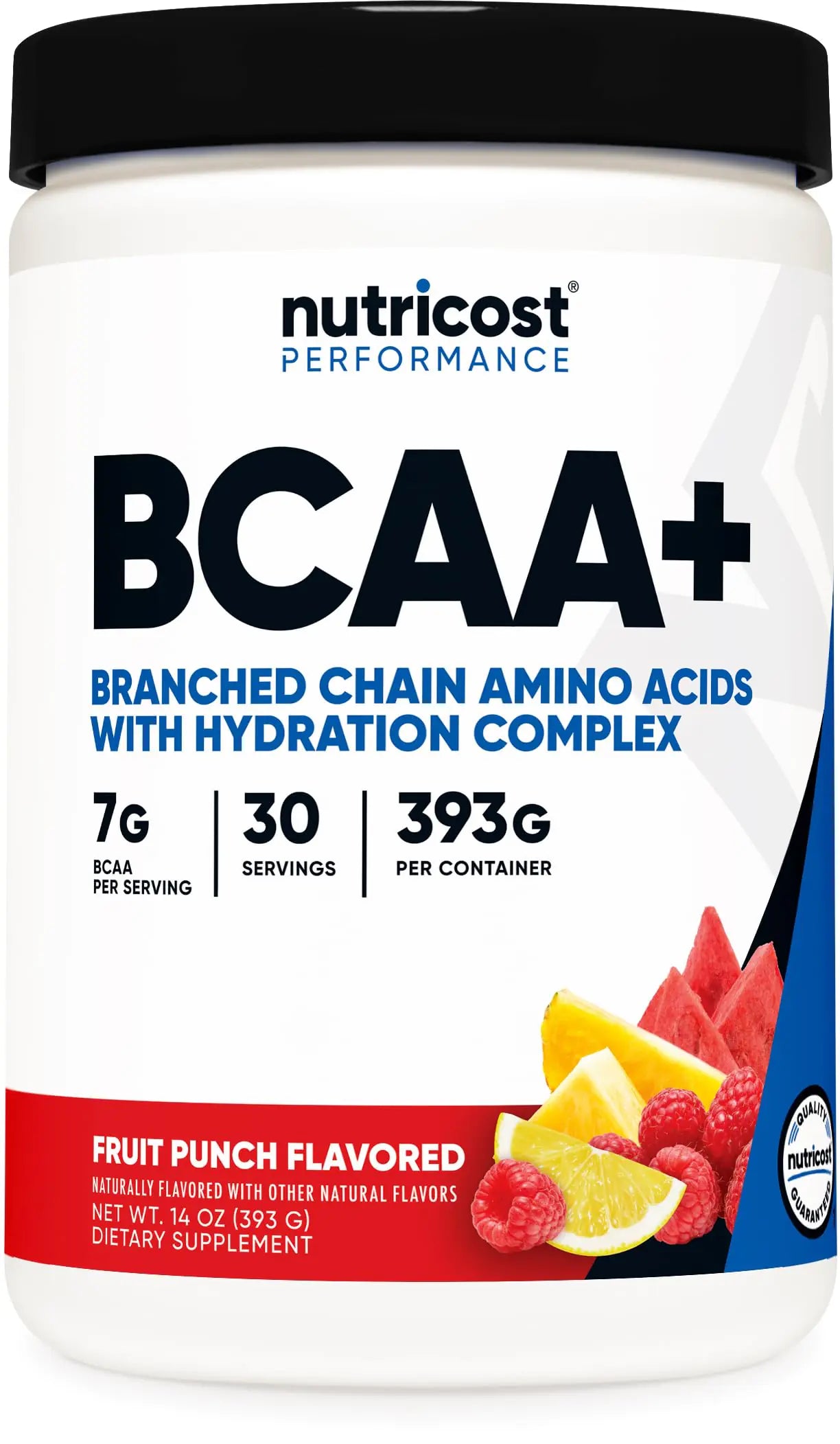 Nutricost BCAA + Hydration Powder (Fruit Punch) 30 Servings - Branched Chain Amino Acids with Hydration Complex - Gluten-Free Non-GMO