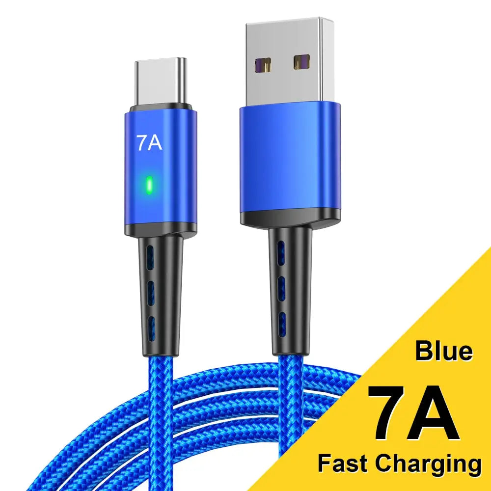 7A Android Braided 2m Type-C Fast Charging Cable