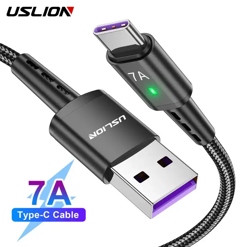 7A Android Braided 2m Type-C Fast Charging Cable