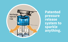 qarbo CLASSIC - Sparkling Water Maker and Fruit Infuser - Chrome