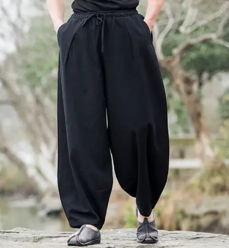 Loose Men’s Summer Sports Pants - Casual Wide Leg (One Piece)