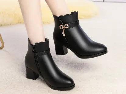 Comfortable Chunky Heel Boots