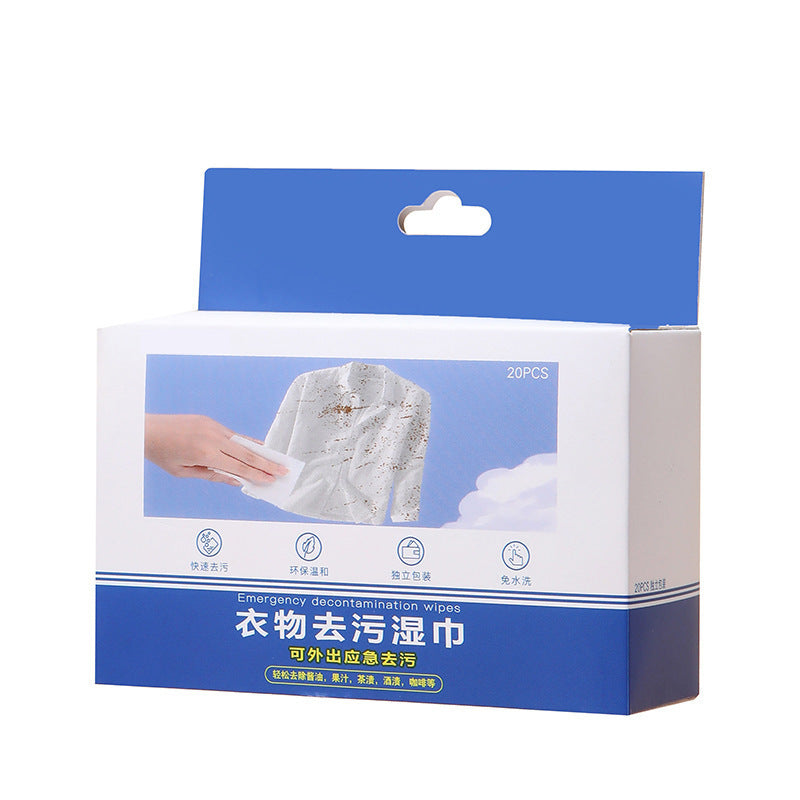 Portable Stain Removal Wet Wipes for Clothes