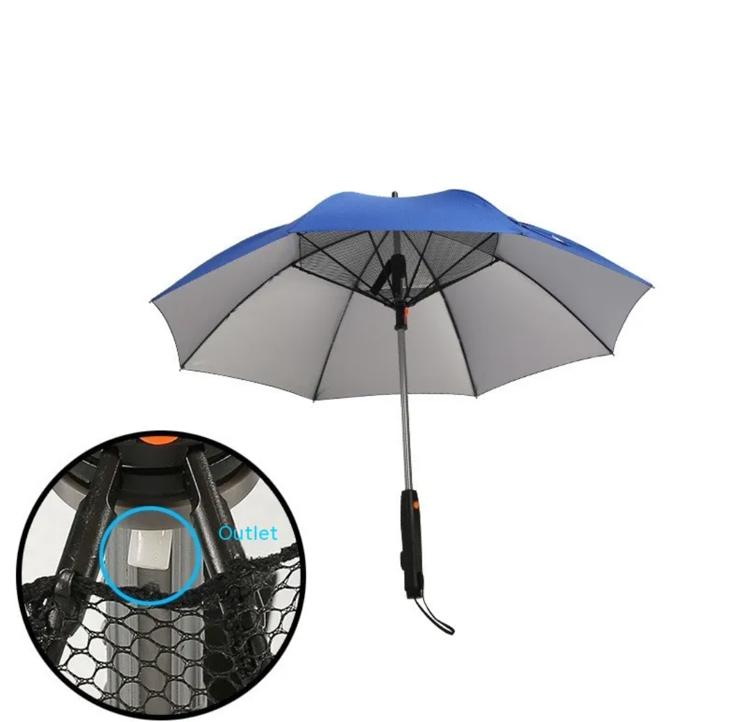 Cooling Mist Umbrella with Fan and Sprayer