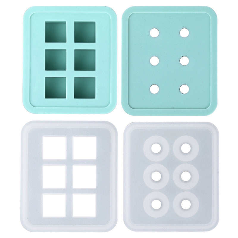 Crystal Epoxy Square Sphere Half-Dome Silicone Mold