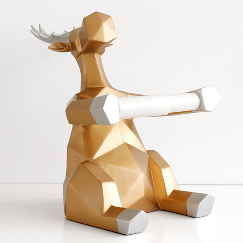 Nordic Minimalist Deer Tissue Holder for Home Use