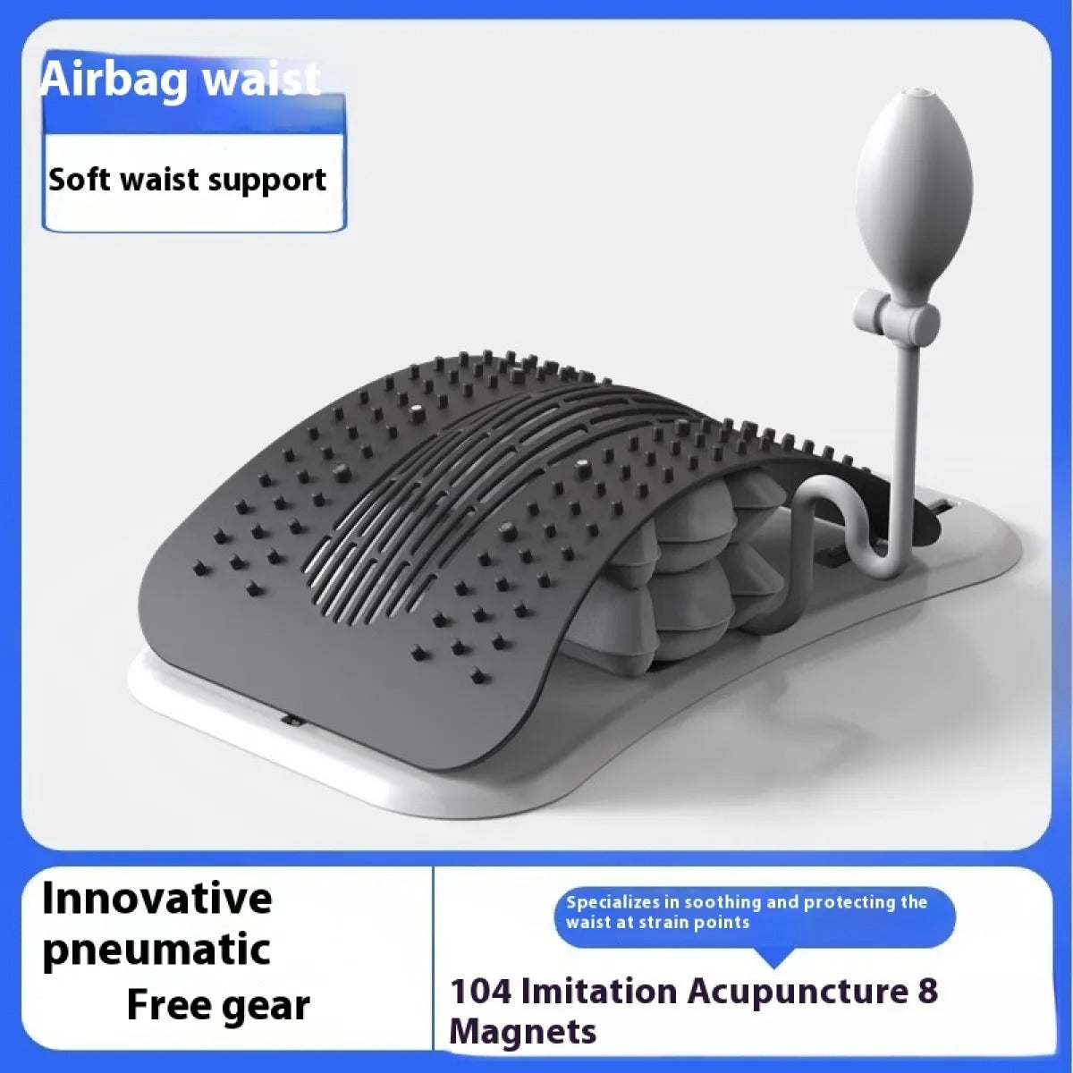 Adjustable Back Stretcher & Massager for Pain Relief