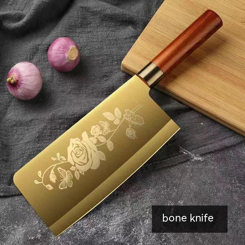 Gold Alloy Bone Cutting Knife Set for Kitchen Use