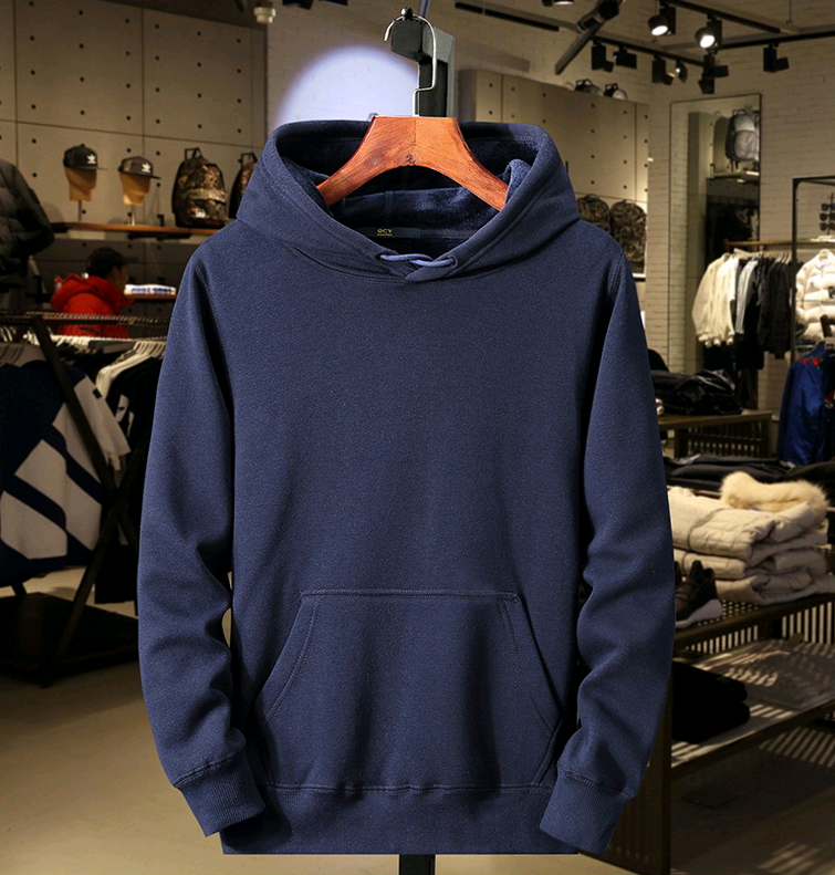 Men's Pullover Hoodie with Fleece Lined Long Sleeves
