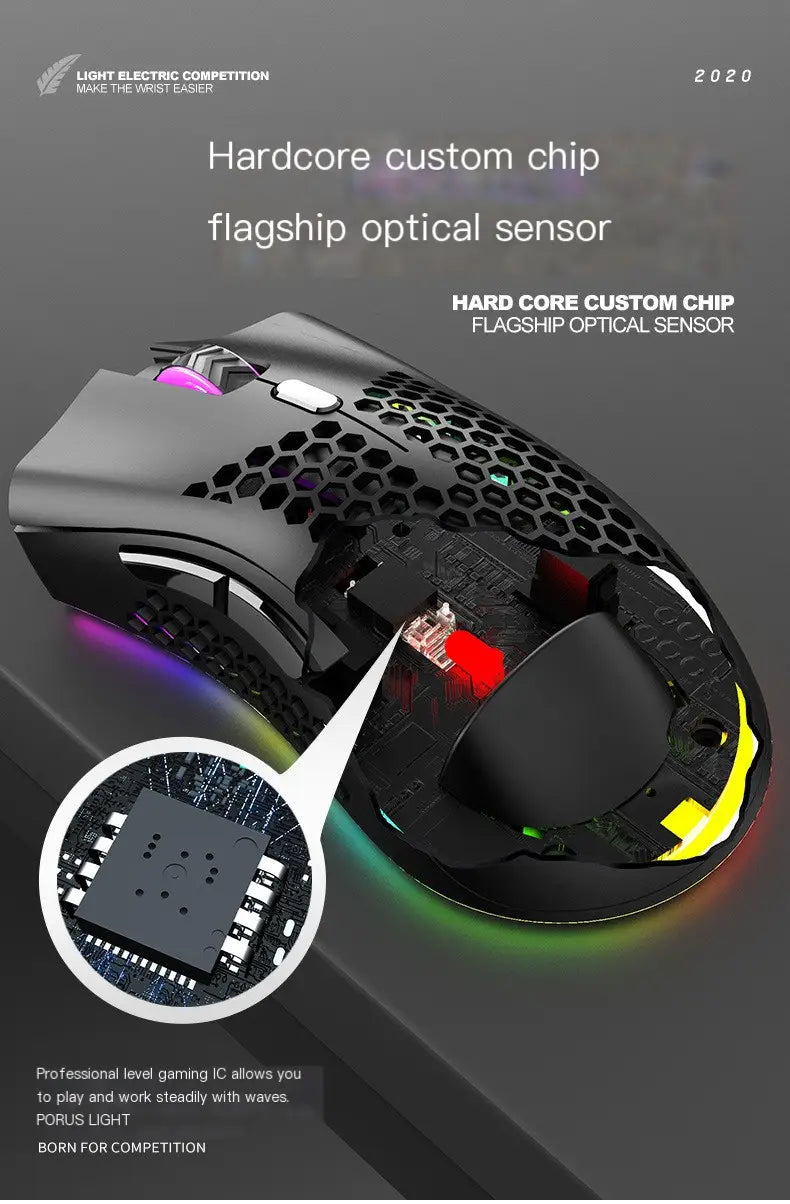 BM600 Wireless Gaming Mouse Pink