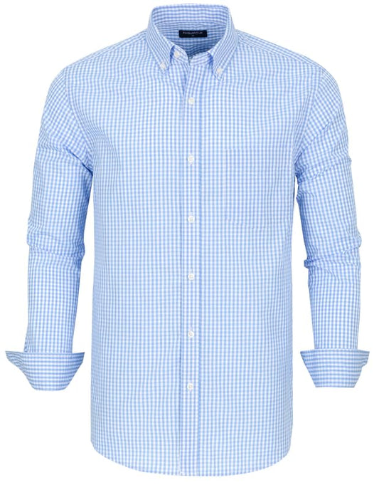 Mens Button Down Shirts Plaid Long Sleeve Dress Shirts Regular-Fit Casual Shirt(PK4273XL)