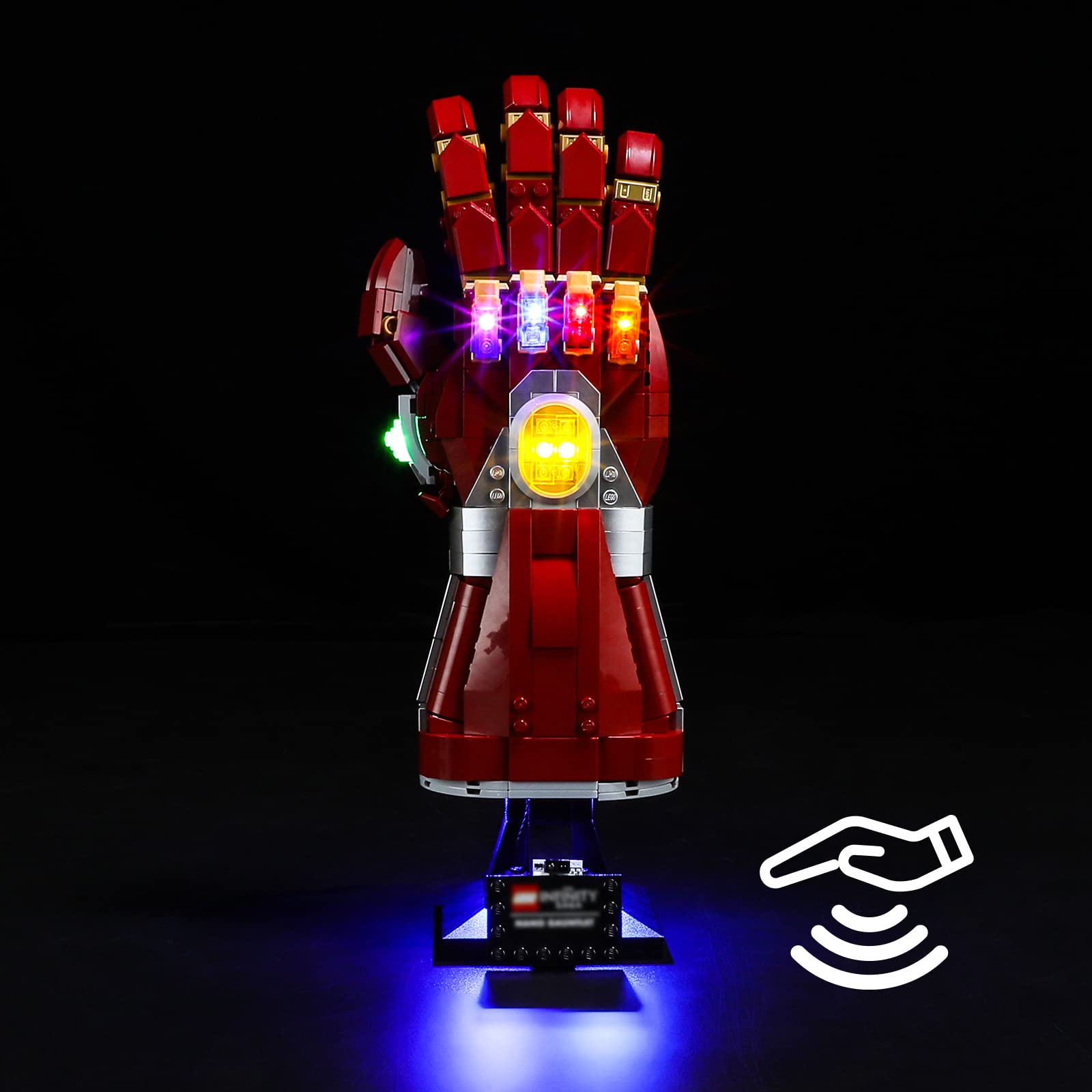 BRIKSMAX Led Lighting Kit for LEGO-76223 Nano Gauntlet(Hand Sweep Sensor Switch Version) - Compatible with Lego Marvel Building Blocks Model- Not Include The Lego Set
