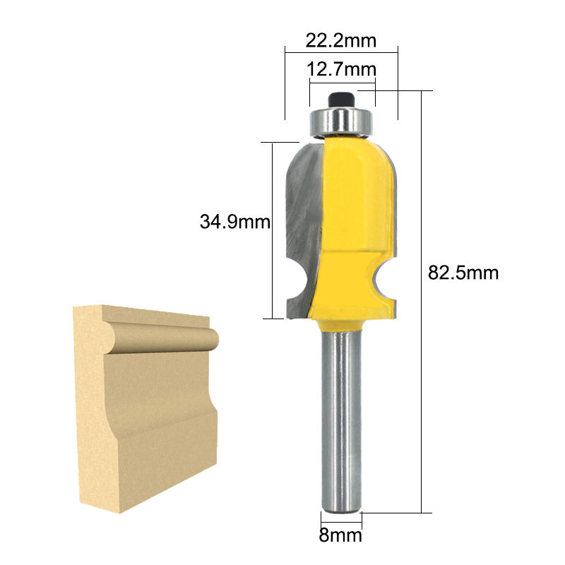 10-Piece CNC Router Bit Set with 8mm Shank