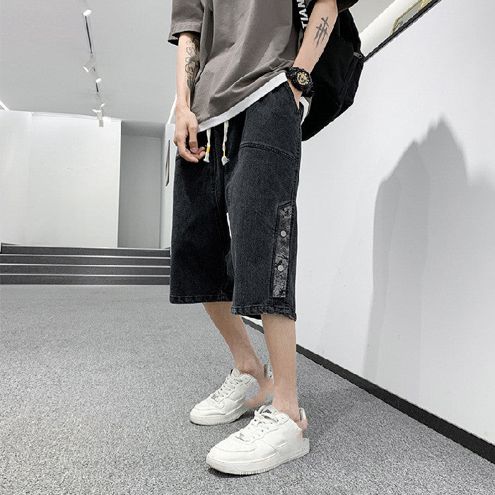 Men's Large Loose Fit Five-Point Slim Shorts