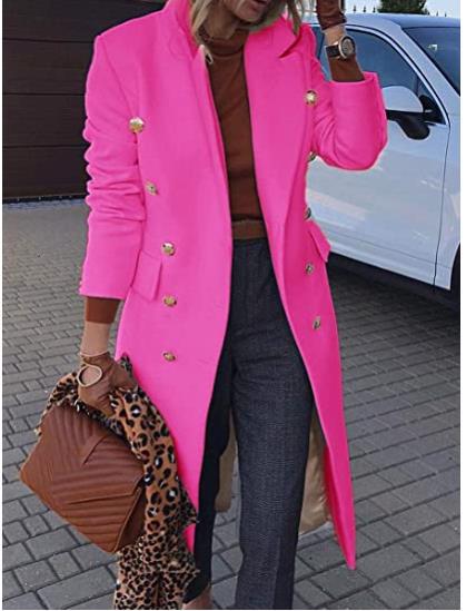 Mid-Length Woolen Coat for Women