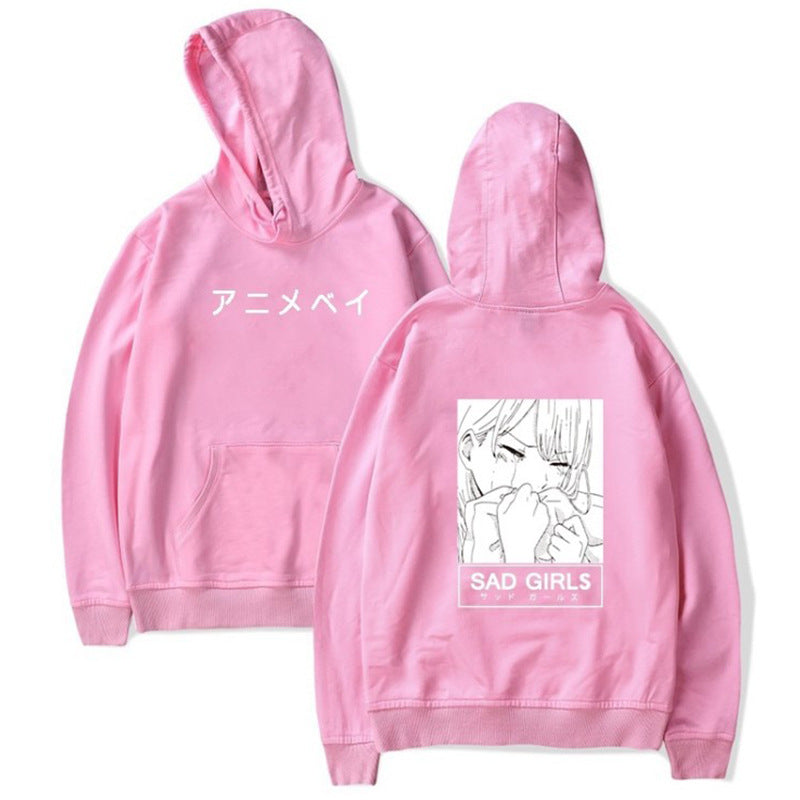Men's Fleece Hoodie, Casual Cartoon Sweatshirt