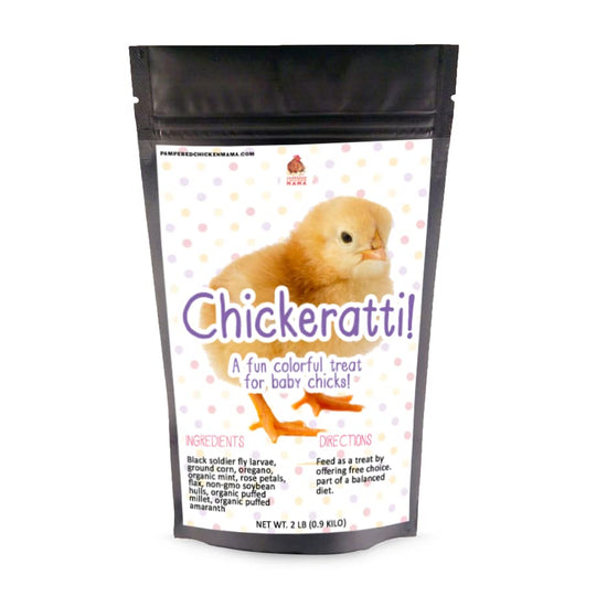 Chickeratti Baby Chick Feed Treat for Chick Brooder & Chick Feeder (4 POUNDS) | Baby Chicken Supplies with Chick Food Chicken Toys Chicken Treats with Grubs Chicken Coop Accessories (1)