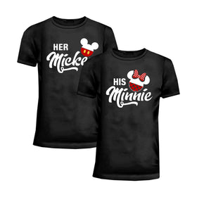 Matching Shirts for Couples His Her Couples Love Shirt Mens Women MM T-Shirts Set Valentines Day Husband Wife Outfits 49 Women L/Men L Black