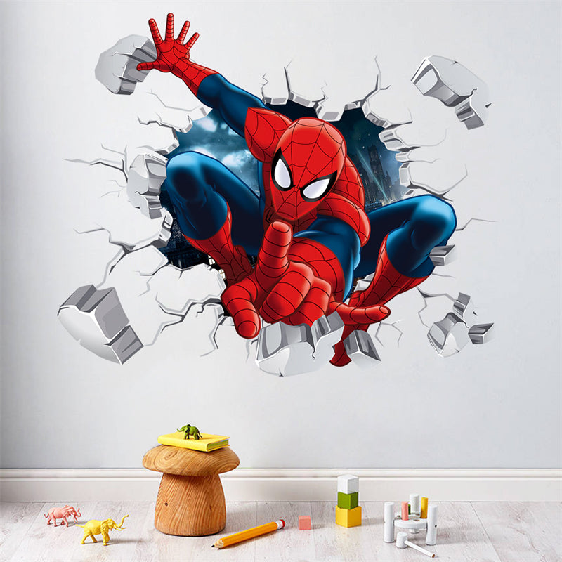 3D Spiderman Wall Sticker for Kids Room Decor
