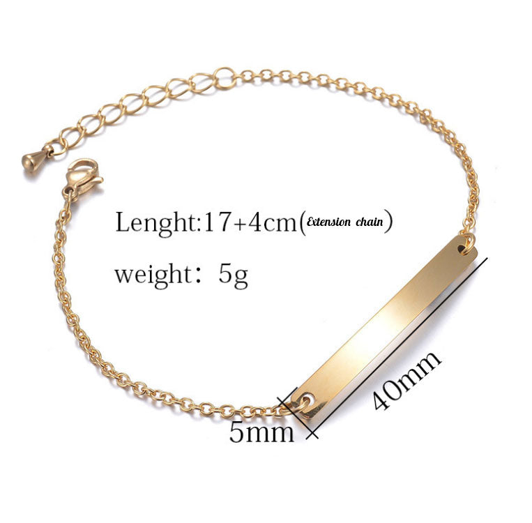 Personalized Engraved Stainless Steel Name Bracelet