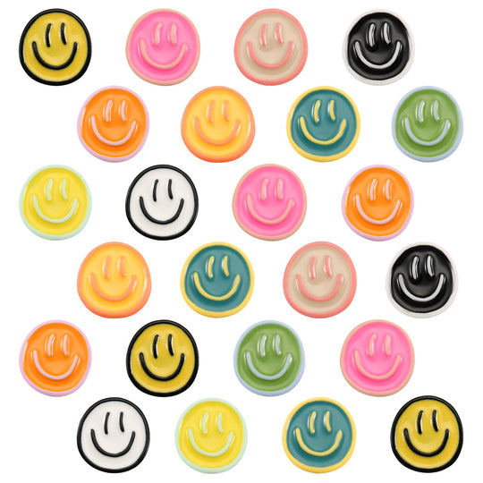 VZZNN 24 Pcs Refrigerator Magnets Cute Magnets Colorful Locker Accessories Cute Magnets for Whiteboard Smiley Face Magnets for Classroom Office Fridge Magnets Decorative Magnets(10 Colors)