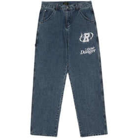 Retro Hip-Hop Embroidered Y2K Wide Leg Jeans for Couples