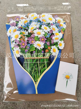 Creative 3D Flower Bouquet Mother's Day Cards