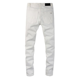 NEW US AMIRI Distressed Wash Paint Slim Fit Jeans