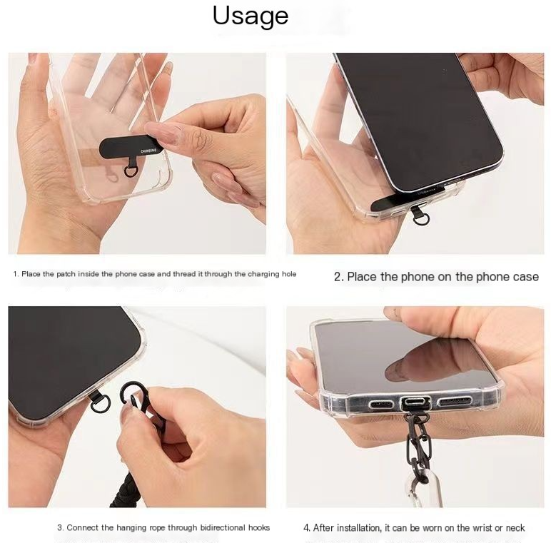 Detachable Phone Lanyard with Clip and Card Holder