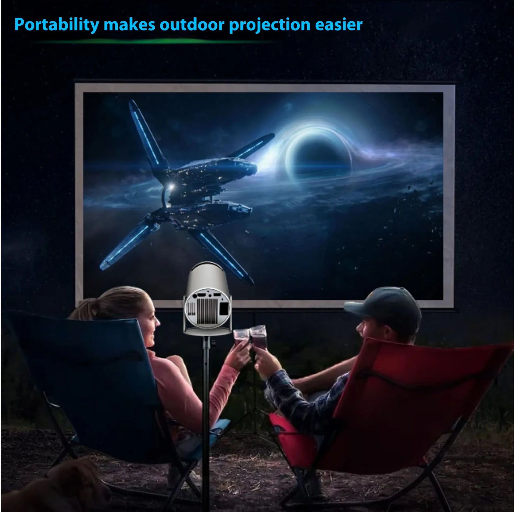 HY300 Pro Projector Home Theater Entertainment Portable Small Projector