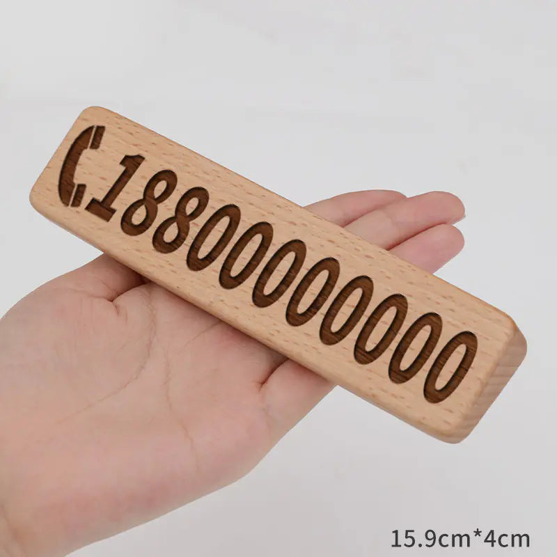 Walnut Car Temporary Parking Sign with Creative Design - Joomcy