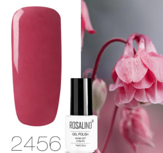 ROSALIND 10ml Pink Eco-Friendly UV Nail Gel (24 Colors)