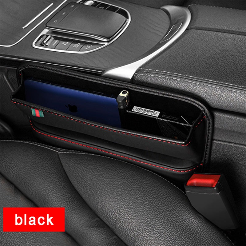 PU Leather Car Console Side Seat Gap Filler Organizer