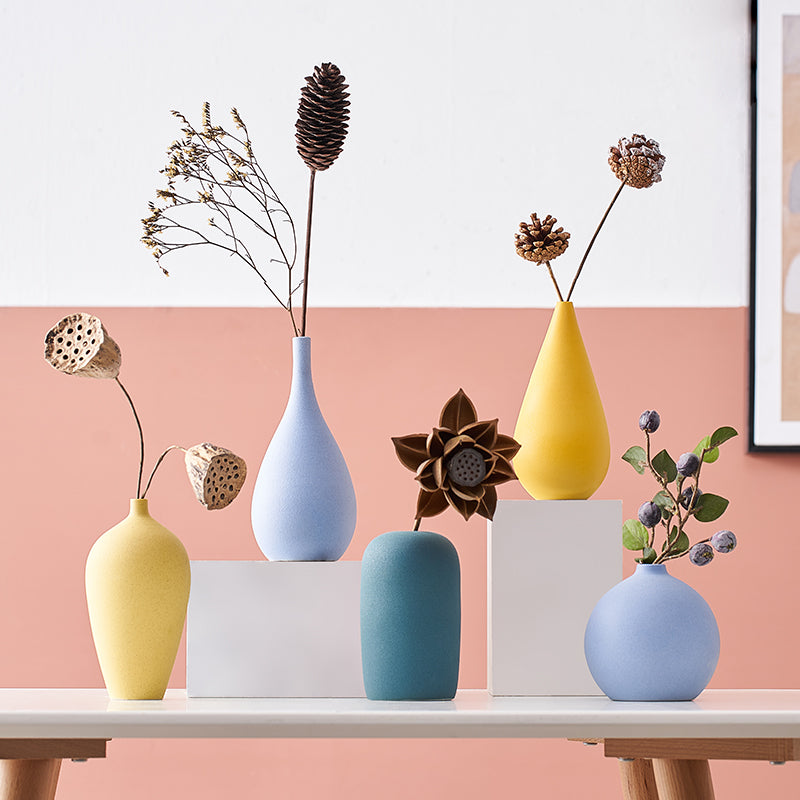 Mini Ceramic Decorative Flower Vase - Nordic Style
