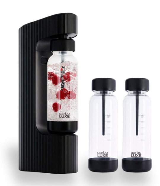 qarbo LUXE Sparkling Water and Beverage Maker with 2 Extra Bottles