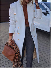 Mid-Length Woolen Coat for Women