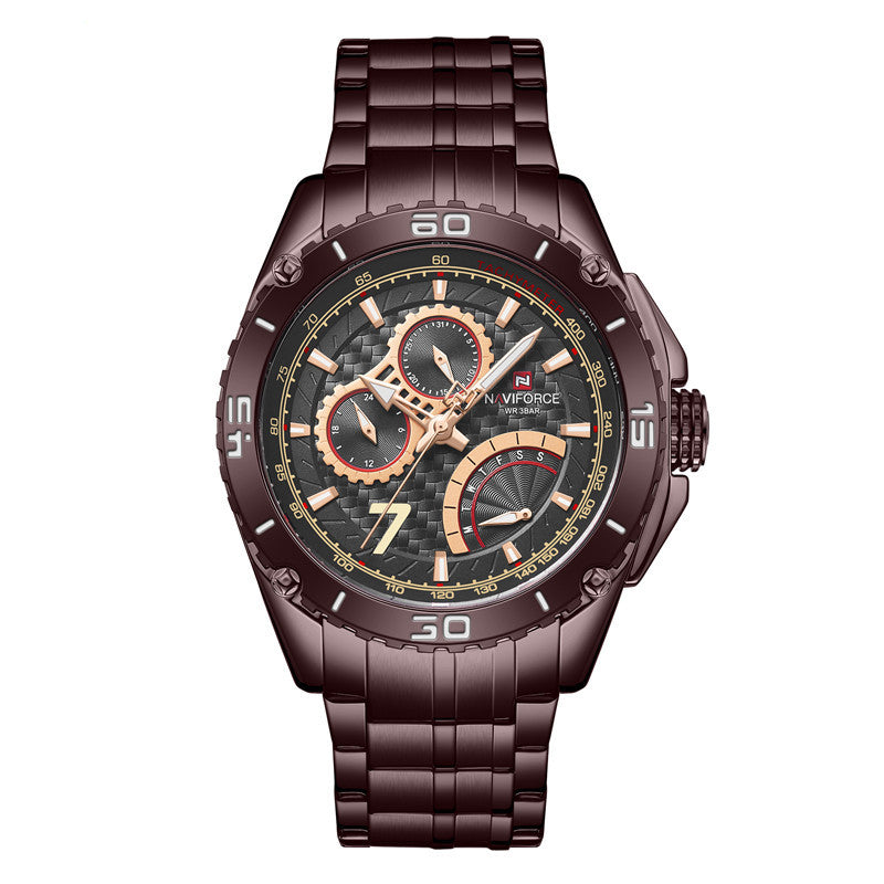NAVIFORCE Men's Luxury Military Quartz Watch (3ATM)