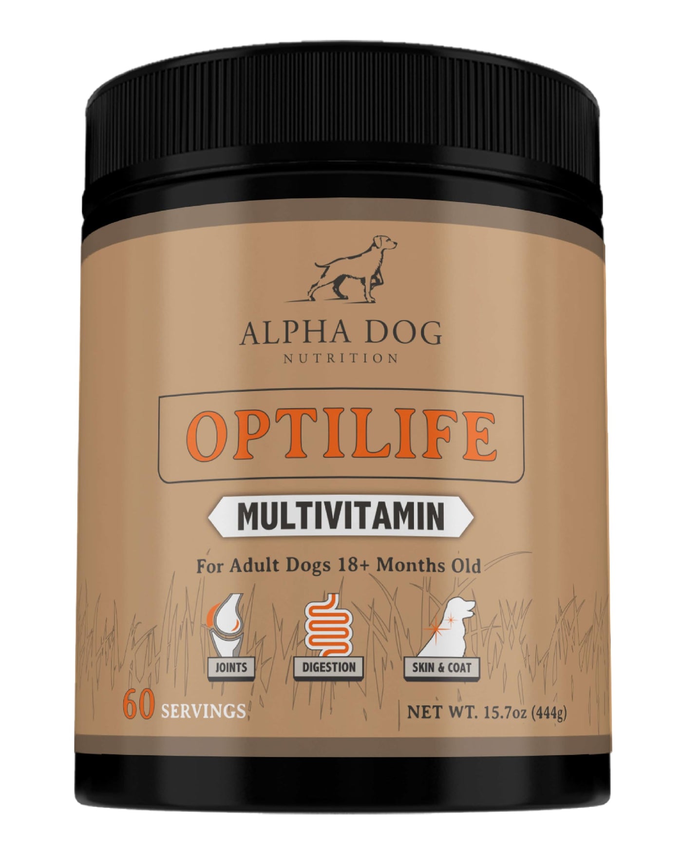 OptiLife Dog Multivitamin Powder - Adult Dog Multivitamin with Probiotics Allergy Support Joint Support Skin & Coat Support - Dog Vitamins and Supplements - Multivitamin for Dogs (60 Servings)
