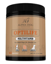 OptiLife Dog Multivitamin Powder - Adult Dog Multivitamin with Probiotics Allergy Support Joint Support Skin & Coat Support - Dog Vitamins and Supplements - Multivitamin for Dogs (60 Servings)