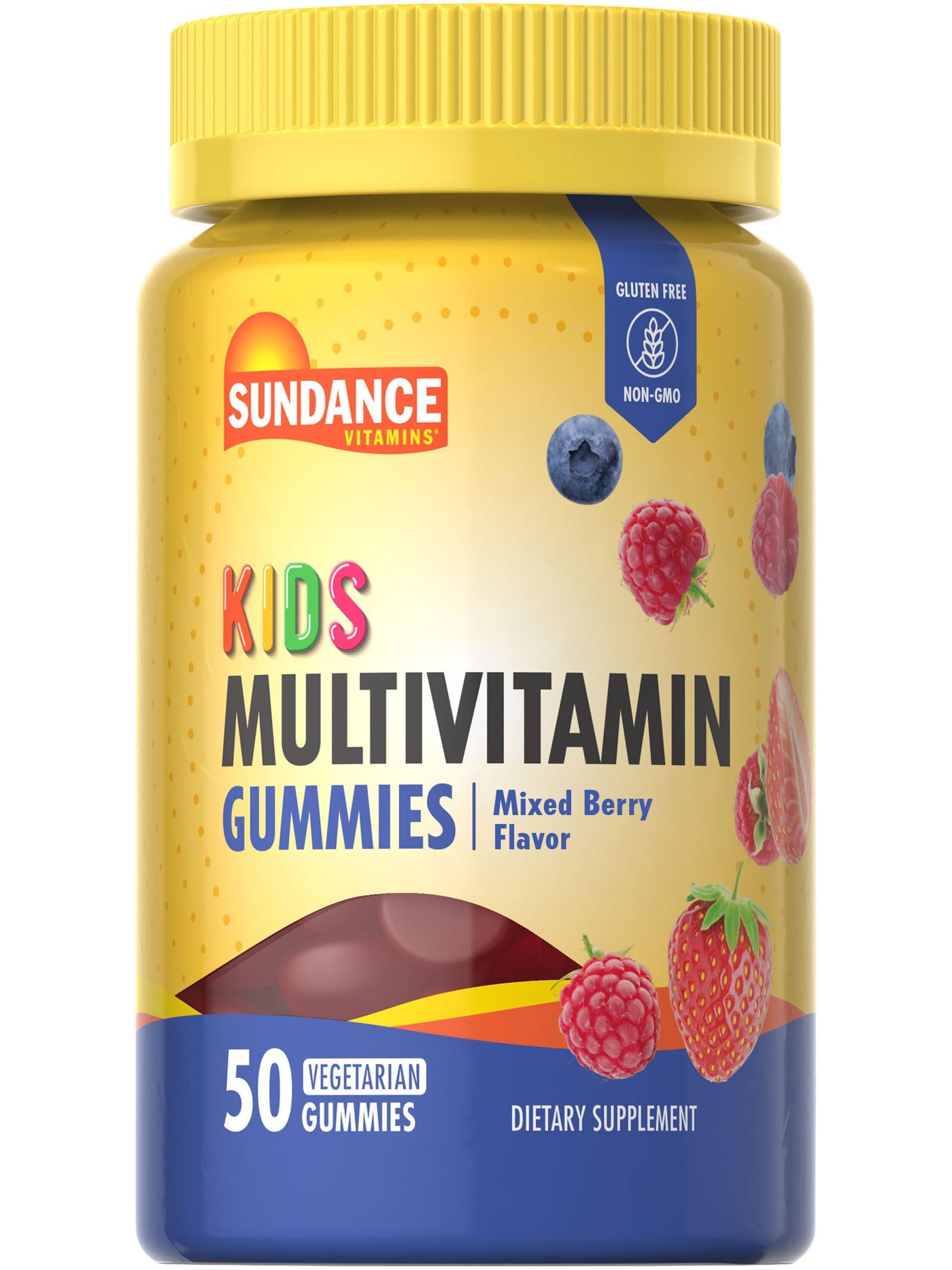 Sundance Kids Multivitamin Gummies | 50 Count | Mixed Berry Flavor | Vegetarian Non-GMO and Gluten Free Supplement