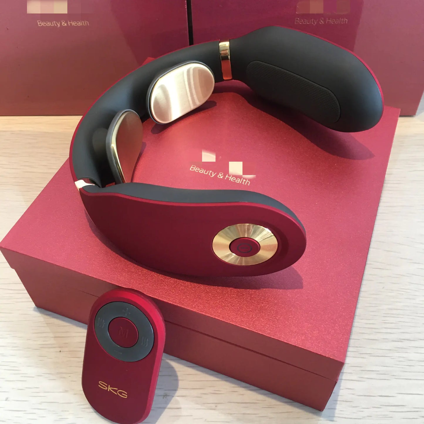SKG4098 Red Premium Neck Massager with Remote - Joomcy