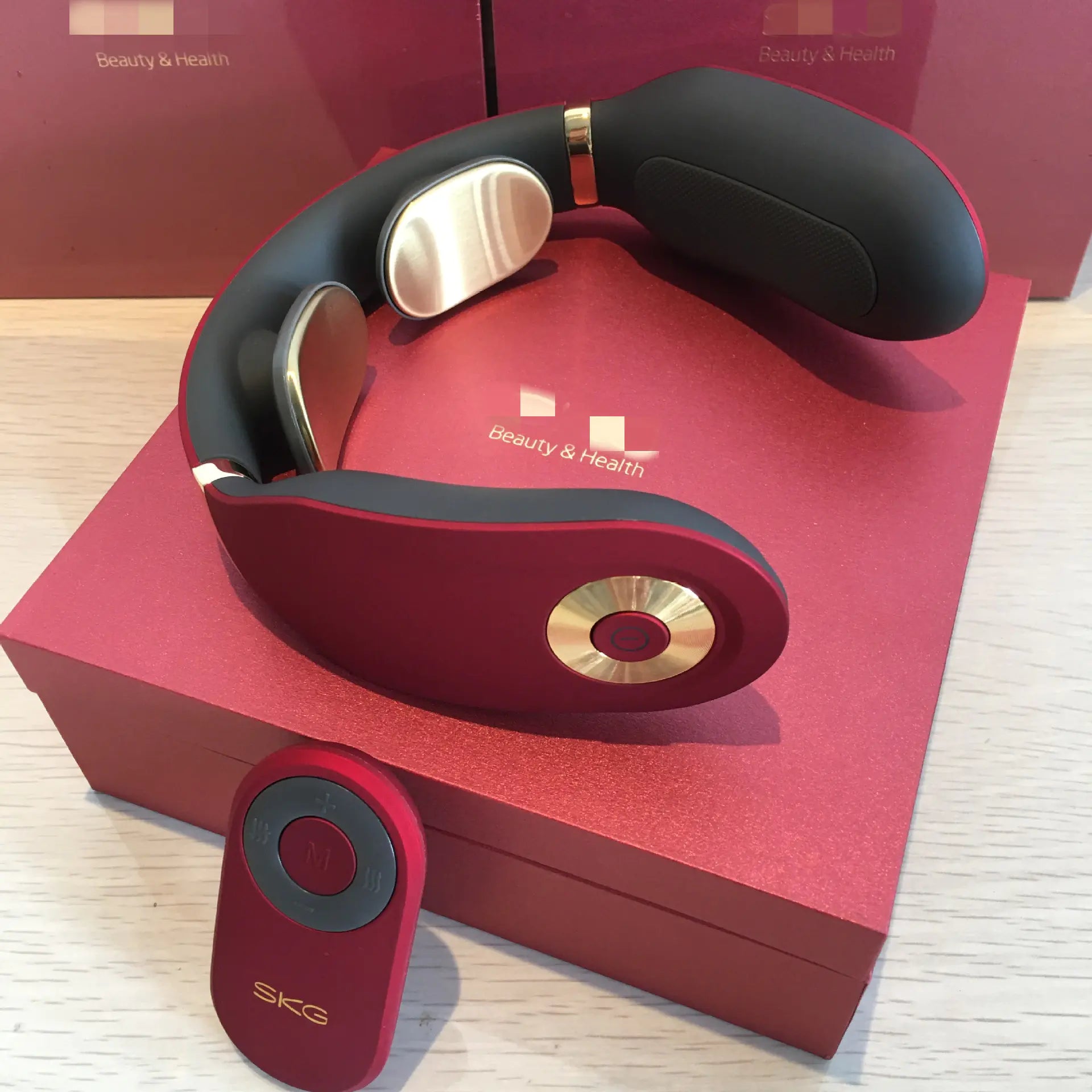 SKG4098 Red Premium Neck Massager with Remote - Joomcy