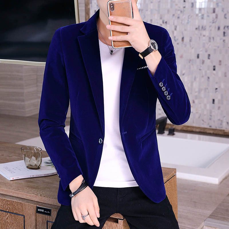 Autumn Men's Casual Slim Fit Corduroy Blazer