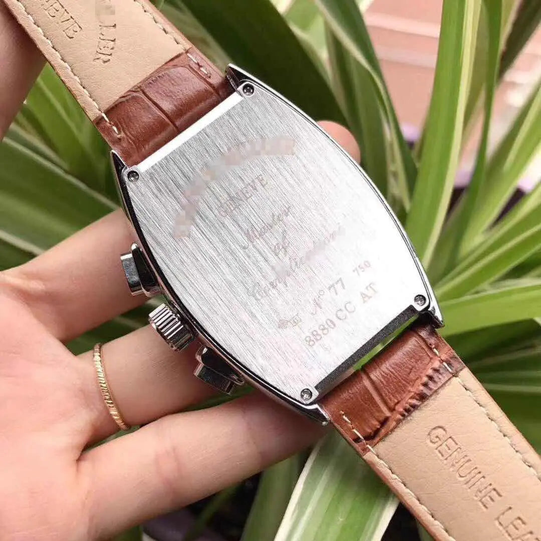 Men's Tourbillon Automatic Mechanical Watch with Leather Strap - Joomcy