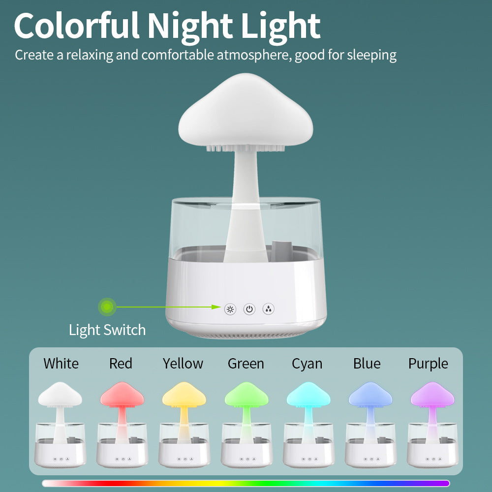 Cloud and Rain Humidifier with Colorful Night Light