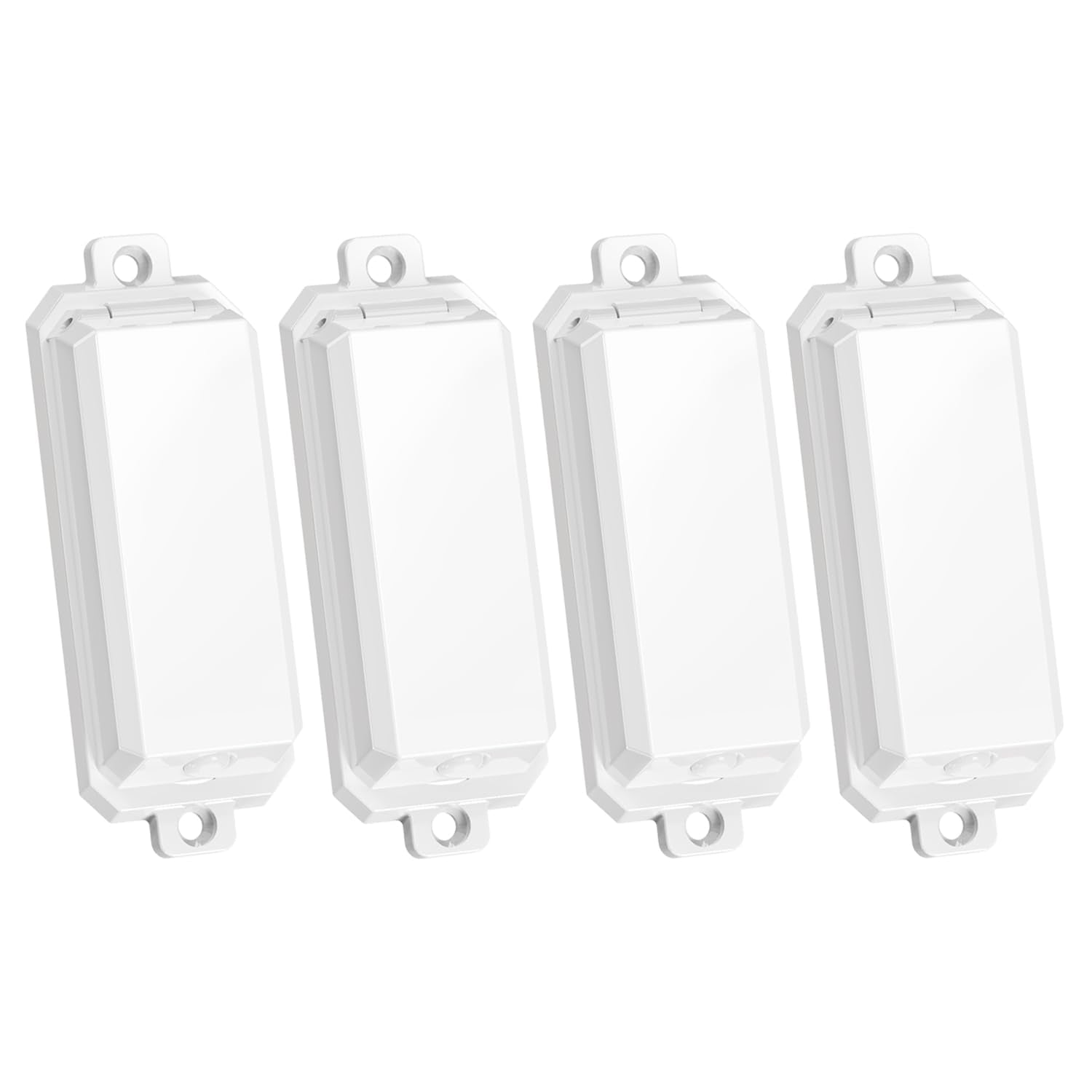 CLYMENE Light Switch Cover Guard Child Proof Wall Switch Cover Keeps Lights or Switches from Being Accidentally Turned ON or OFF Rocker Style (White 4 Pack)