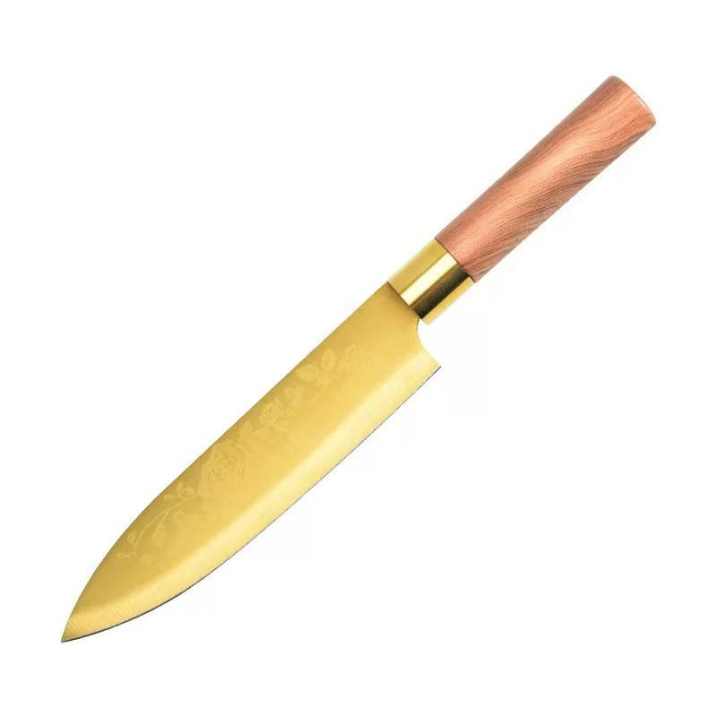 Gold Alloy Bone Cutting Knife Set for Kitchen Use