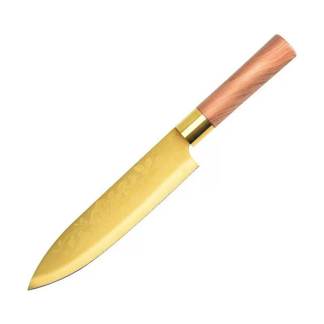 Gold Alloy Bone Cutting Knife Set for Kitchen Use